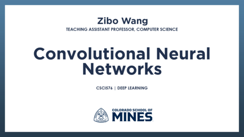 Thumbnail for CSCI576 | Convolutional Neural Networks