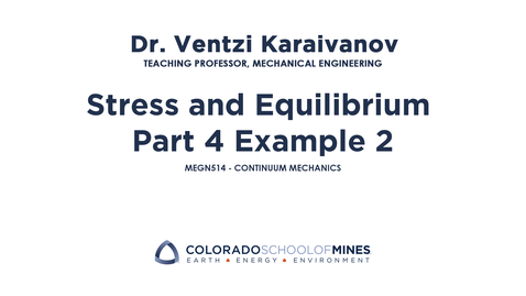 Thumbnail for MEGN514 | Stress and Equilibrium Part 4 Example 2
