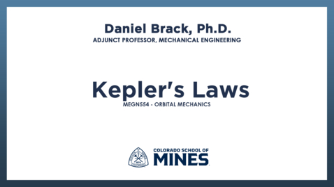 Thumbnail for MEGN554 | Kepler's Laws