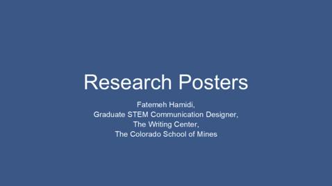 Thumbnail for Writing Center | Research Posters
