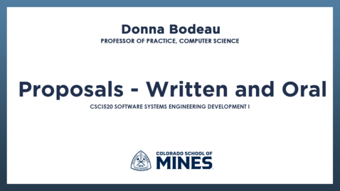 Thumbnail for CSCI520 I Proposals - Written and Oral