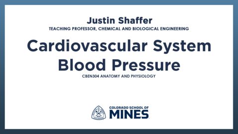 Thumbnail for CBEN304 | Cardiovascular System - Blood Pressure