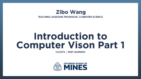 Thumbnail for CSCI576 | Introduction to Computer Vision Part 1