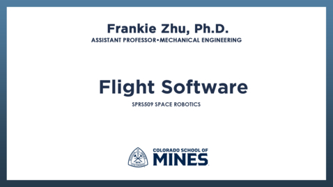 Thumbnail for SPRS509 | Flight Software