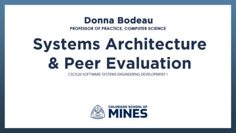 Thumbnail for CSCI520 | System Architecture &amp; Peer Evaluation