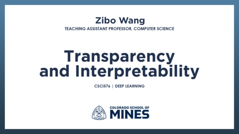 Thumbnail for CSCI576 | Transparency and Interpretability