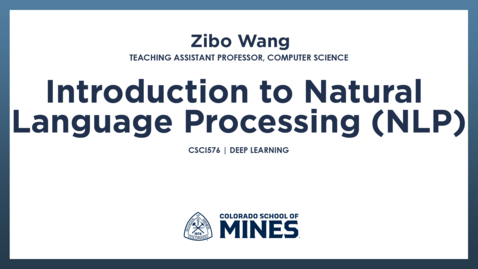 Thumbnail for CSCI576 | Introduction to Natural Language Processing (NLP).mp4