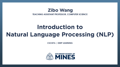 Thumbnail for CSCI576 | Introduction to Natural Language Processing (NLP)
