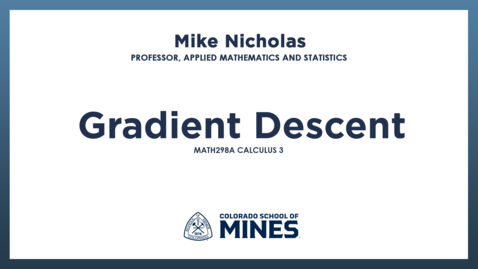 Thumbnail for Math298A | Gradient Descent