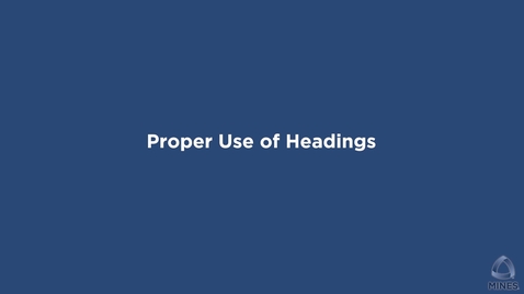 Thumbnail for Proper Use of Headings - OER Series - Writing Center | WC OER
