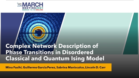 Thumbnail for Complex Network Description of Phase Transitions in Disordered Classical and Quantum Ising Model
