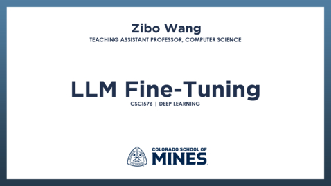 Thumbnail for CSCI576 | LLM Fine-Tuning