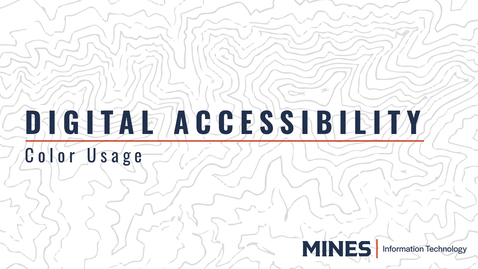 Thumbnail for Digital Accessibility: Color Usage