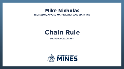 Thumbnail for MATH298A | Chain Rule