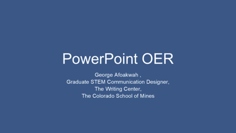 Thumbnail for Writing Center | PowerPoint OER
