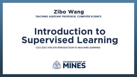 Thumbnail for CSCI/DSCI470/570 | Introduction to Supervised Learning