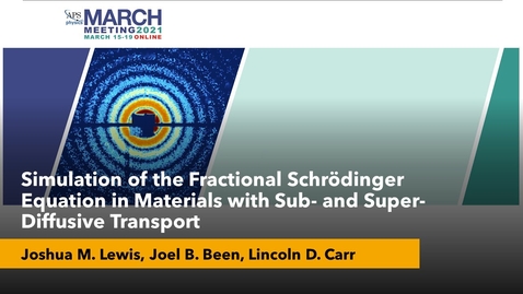 Thumbnail for Simulation of Fractional Schrödinger Equation in Materials with Sub- and Super-Diffusive Transport