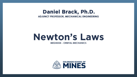 Thumbnail for MEGN554 | Newton’s Laws