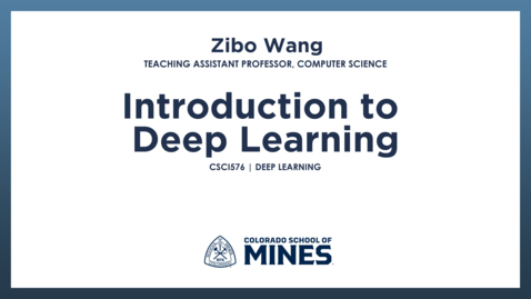 Thumbnail for CSCI576 | Introduction to Deep Learning