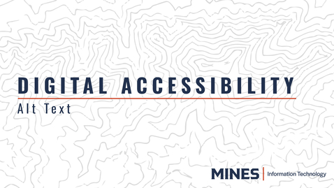 Thumbnail for Digital Accessibility: Alt Text