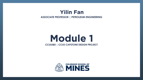 Thumbnail for CCUS585 | Module 1