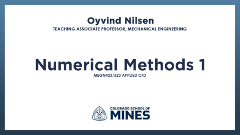 Thumbnail for MEGN423/523 | Numerical Methods 1