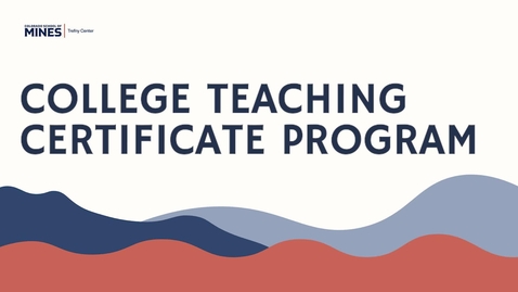 Thumbnail for Trefny Center | College Teaching Certificate 