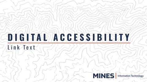 Thumbnail for Digital Accessibility: Link Text