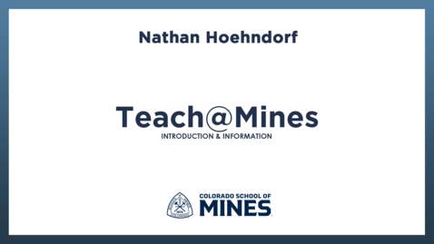 Thumbnail for Teach@Mines | Information &amp; Information