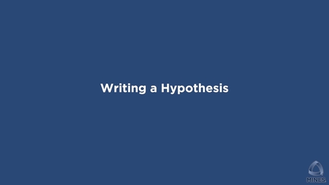 Thumbnail for Writing a Hypothesis - OER Series - Writing Center | WC OER