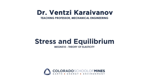 Thumbnail for MEGN510 | Stress and Equilibrium