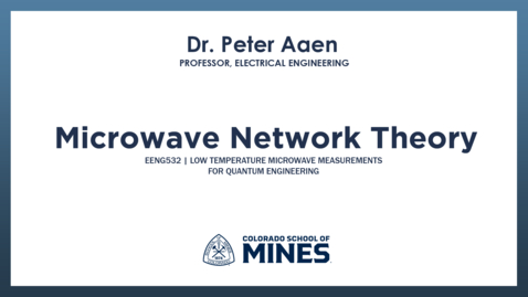 Thumbnail for EENG532 | Microwave Network Theory