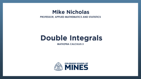 Thumbnail for MATH298A  | Double Integrals