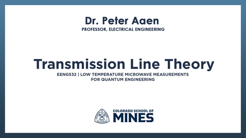 Thumbnail for EENG532 | Transmission Line Theory 