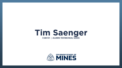 Thumbnail for CSM101 | Alumni Testimonial Series | Tim Saenger