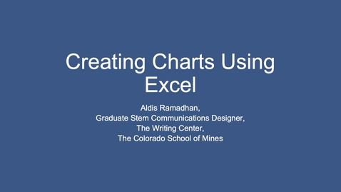 Thumbnail for Writing Center | Creating Charts Using Excel