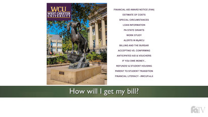 Billing And Bursars Office Accepting Vs Confirming West Chester University Ocelot