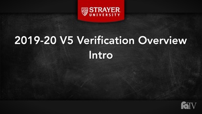 2019 20 V5 Verification Overview 2019 20 Verification