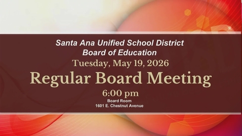 Thumbnail for Regular Board Meeting May 19, 2026