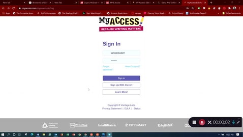 Thumbnail for Teaching Students to Login to Myaccess and How to Begin their Practice DWA Assessment (Source)