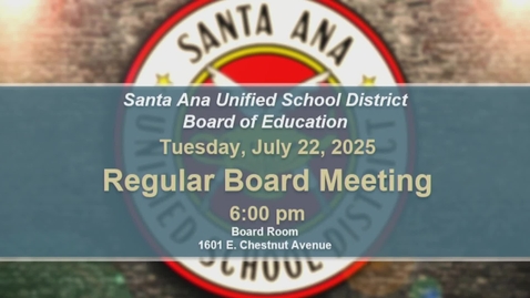 Thumbnail for Regular Board Meeting July 22, 2025