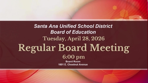 Thumbnail for Regular Board Meeting April 28, 2026