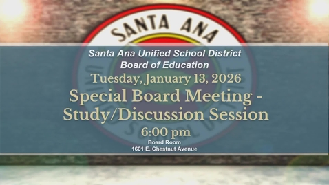Thumbnail for Special Board Meeting January 13, 2026