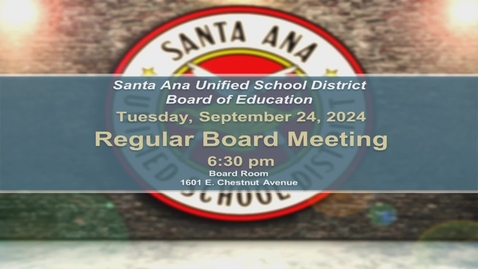 Thumbnail for Regular Board Meeting September 24, 2024