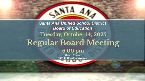 Thumbnail for Regular Board Meeting October 14, 2025