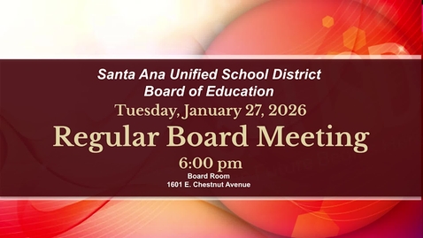 Thumbnail for Regular Board Meeting January 27, 2026