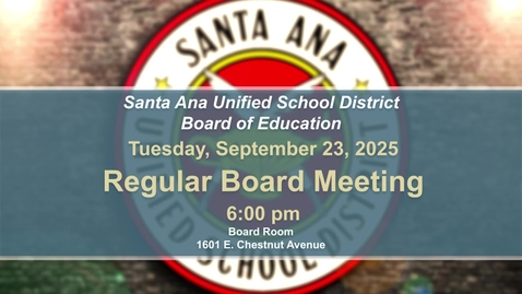 Thumbnail for Regular Board Meeting September 23, 2025