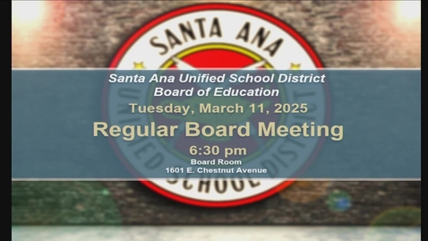 Thumbnail for Regular Board Meeting March 11, 2025