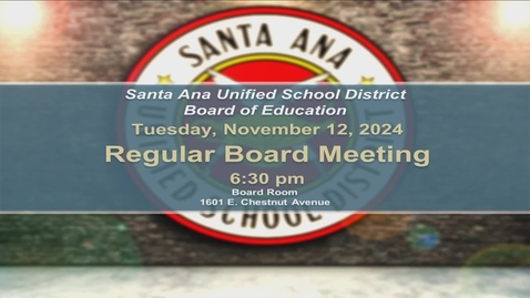 Thumbnail for Regular Board Meeting November 12, 2024