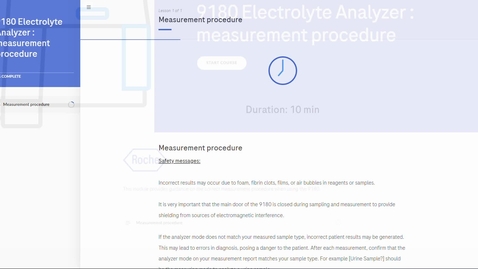 Thumbnail for 9180 Electrolyte Analyzer - Measurement procedure